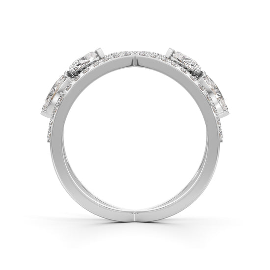 Aurora Crossfire Diamond Ring