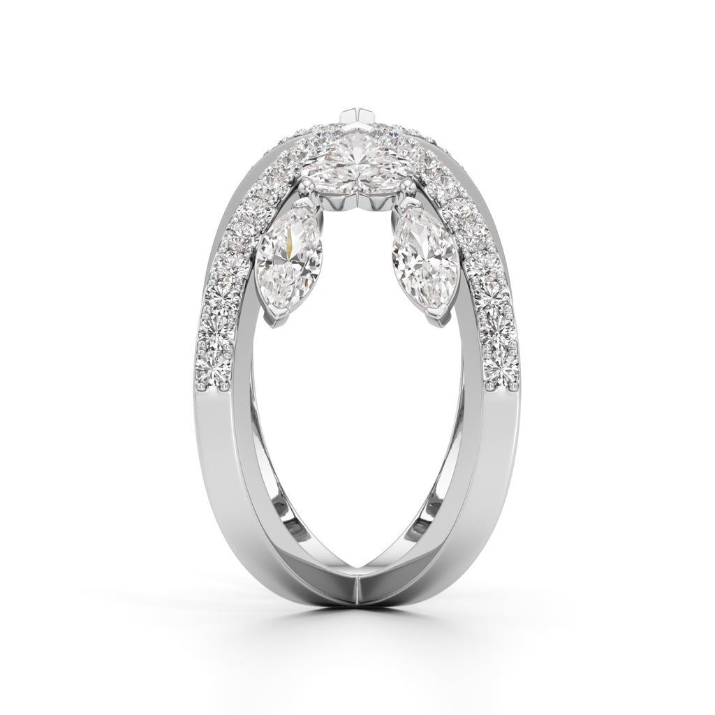 Aurora Crossfire Diamond Ring