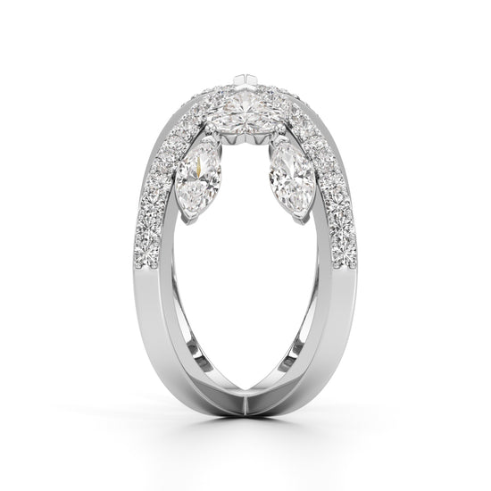 Aurora Crossfire Diamond Ring