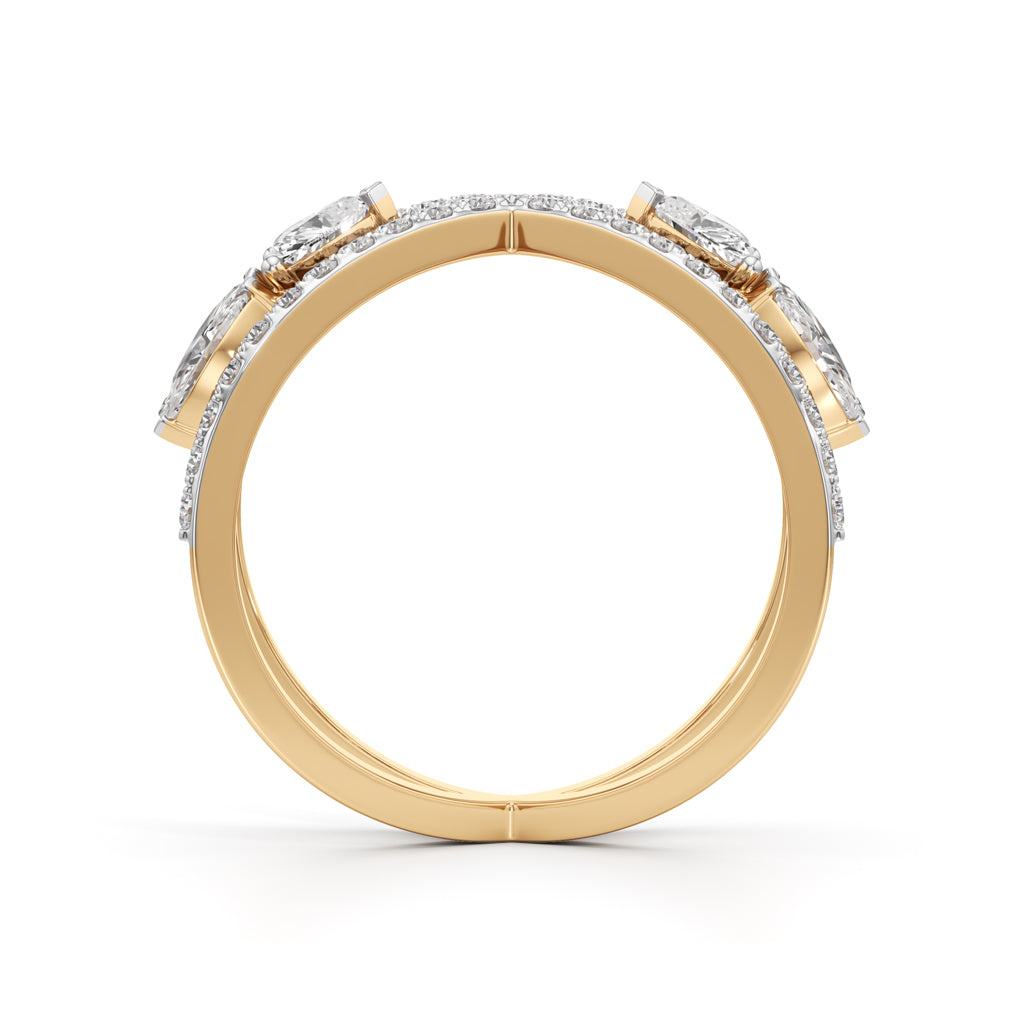 Aurora Crossfire Diamond Ring