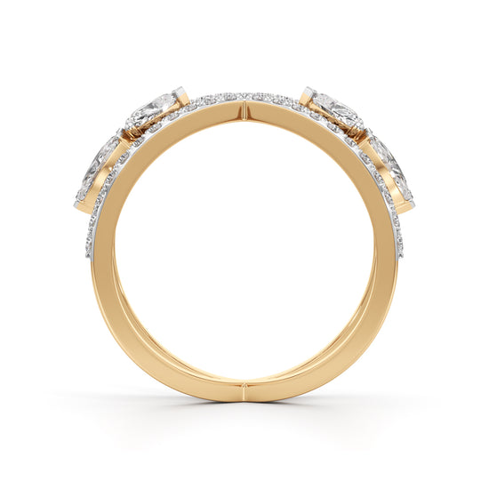 Aurora Crossfire Diamond Ring