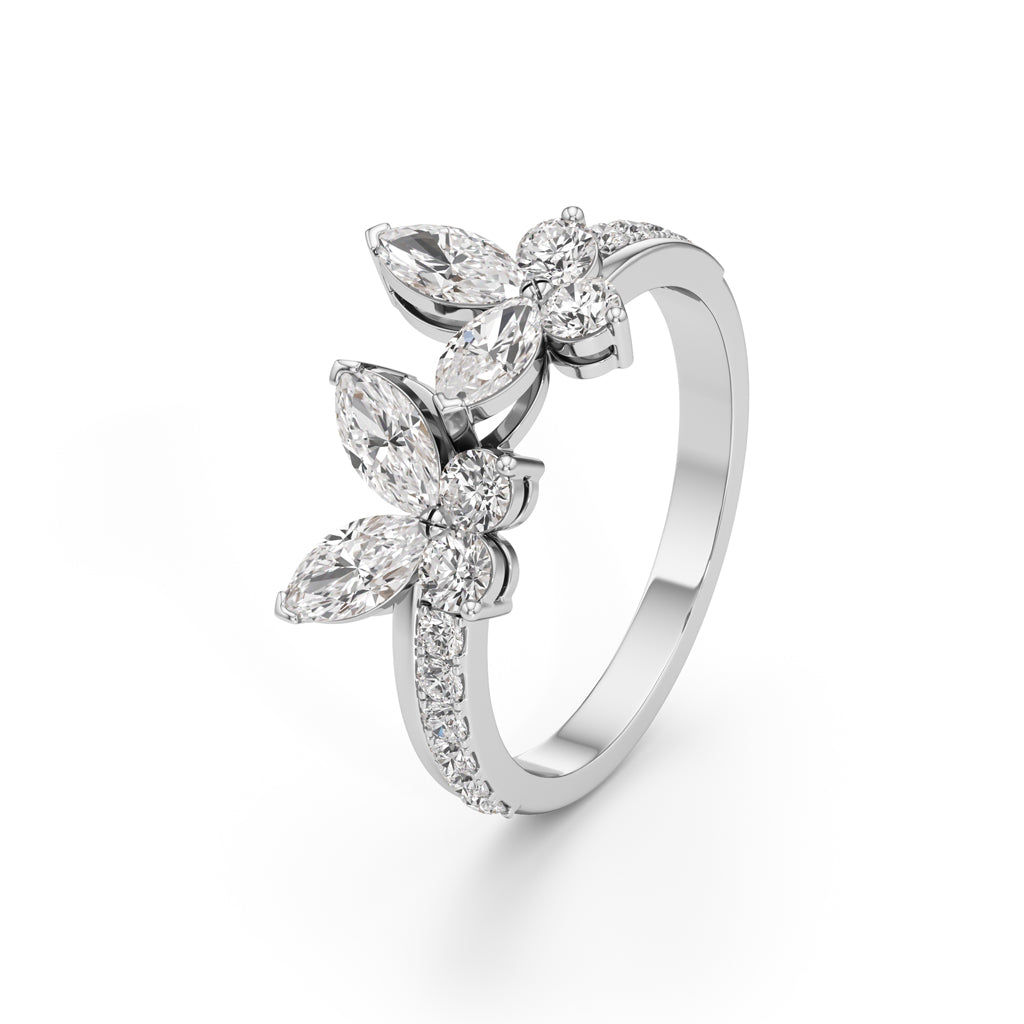 Butterfly Bloom Diamond Ring
