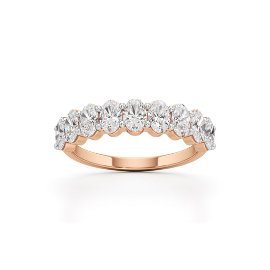 Elysia NineStone Oval Diamond Band