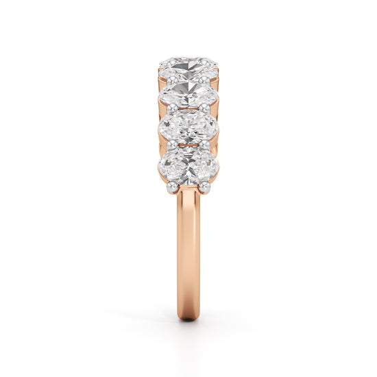 Elysia NineStone Oval Diamond Band
