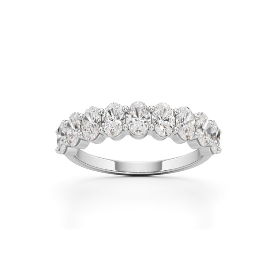 Elysia NineStone Oval Diamond Band