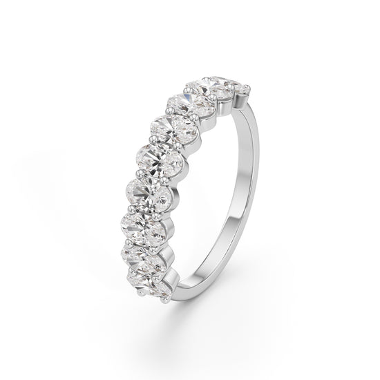 Elysia NineStone Oval Diamond Band
