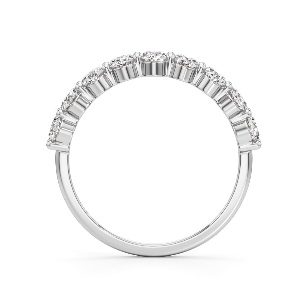 Elysia NineStone Oval Diamond Band