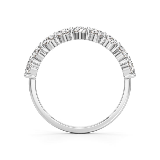 Elysia NineStone Oval Diamond Band