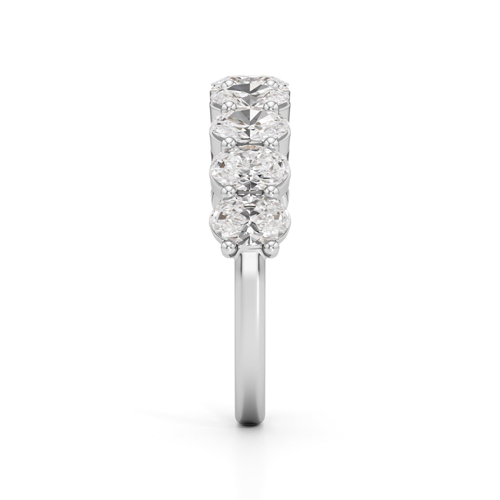 Elysia NineStone Oval Diamond Band