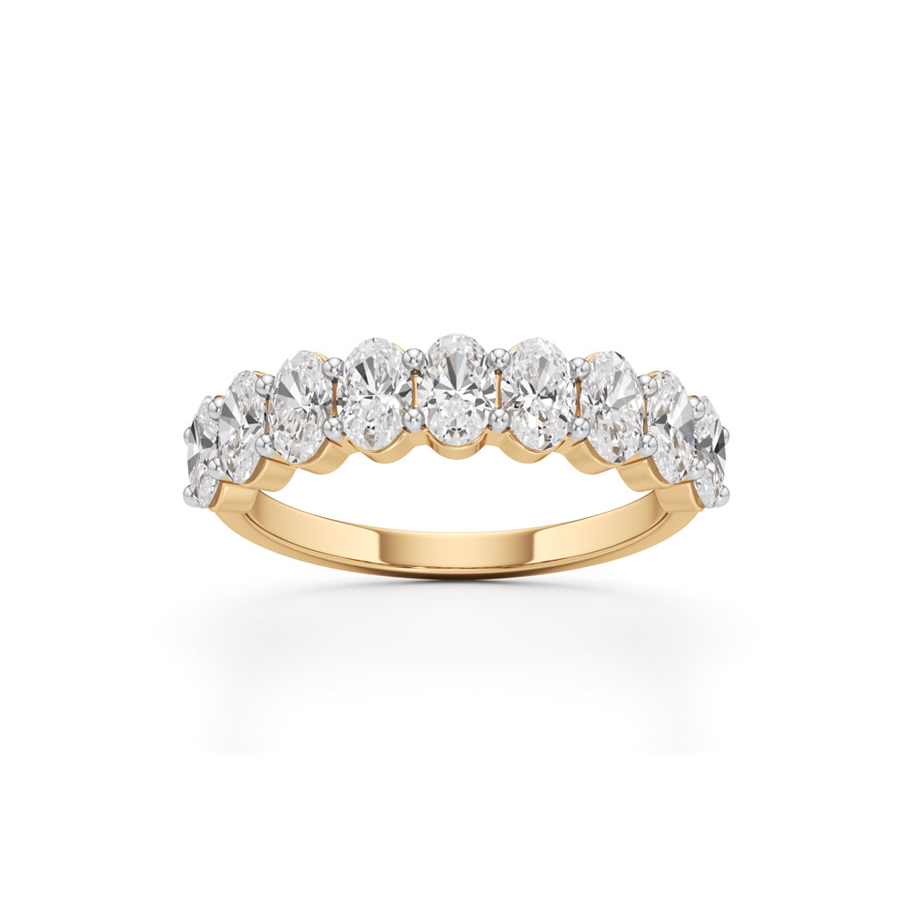 Elysia NineStone Oval Diamond Band
