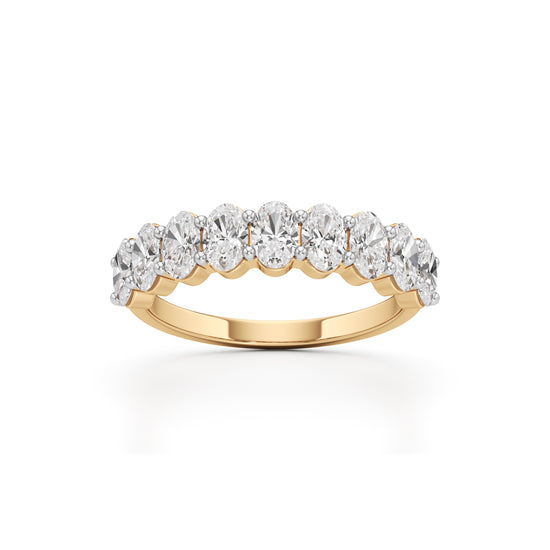 Elysia NineStone Oval Diamond Band