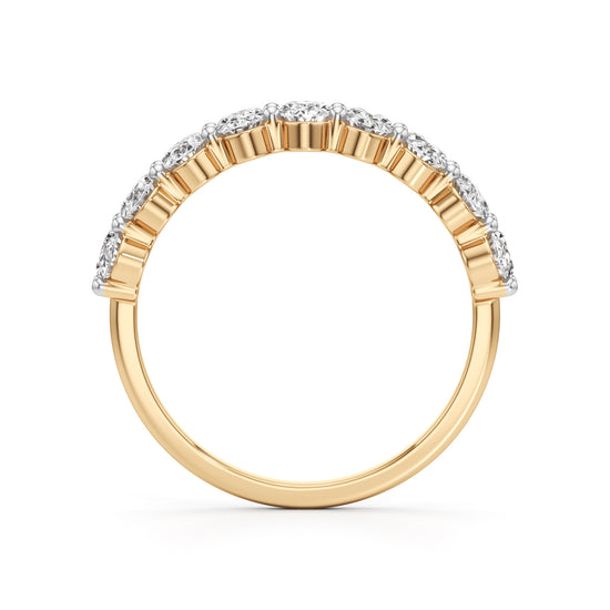 Elysia NineStone Oval Diamond Band