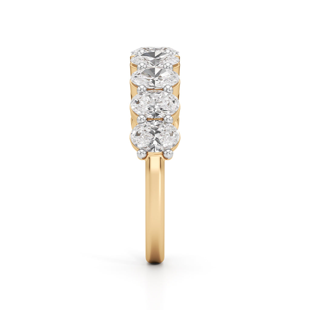 Elysia NineStone Oval Diamond Band