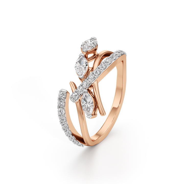 Celestia Marquise Cluster Diamond Ring