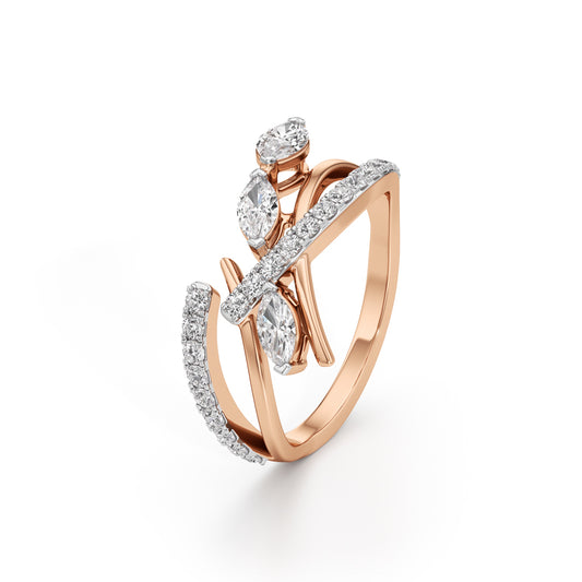 Celestia Marquise Cluster Diamond Ring