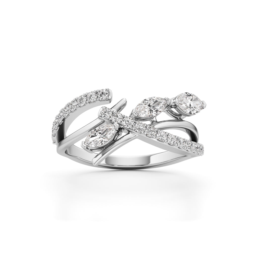 Celestia Marquise Cluster Diamond Ring