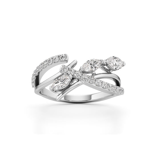 Celestia Marquise Cluster Diamond Ring