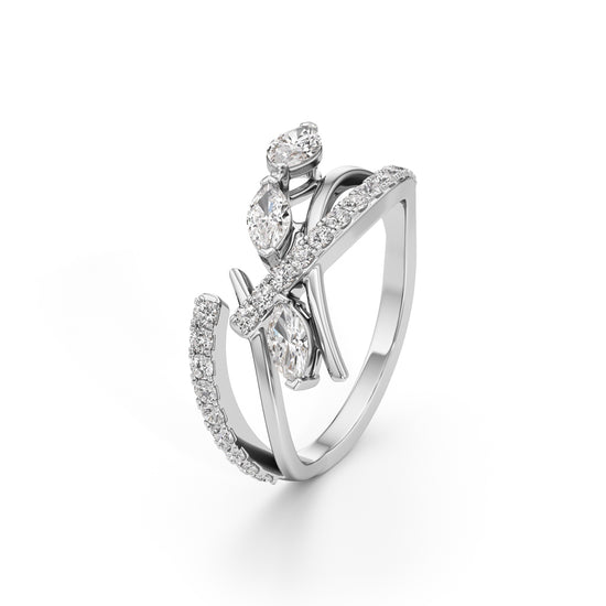 Celestia Marquise Cluster Diamond Ring