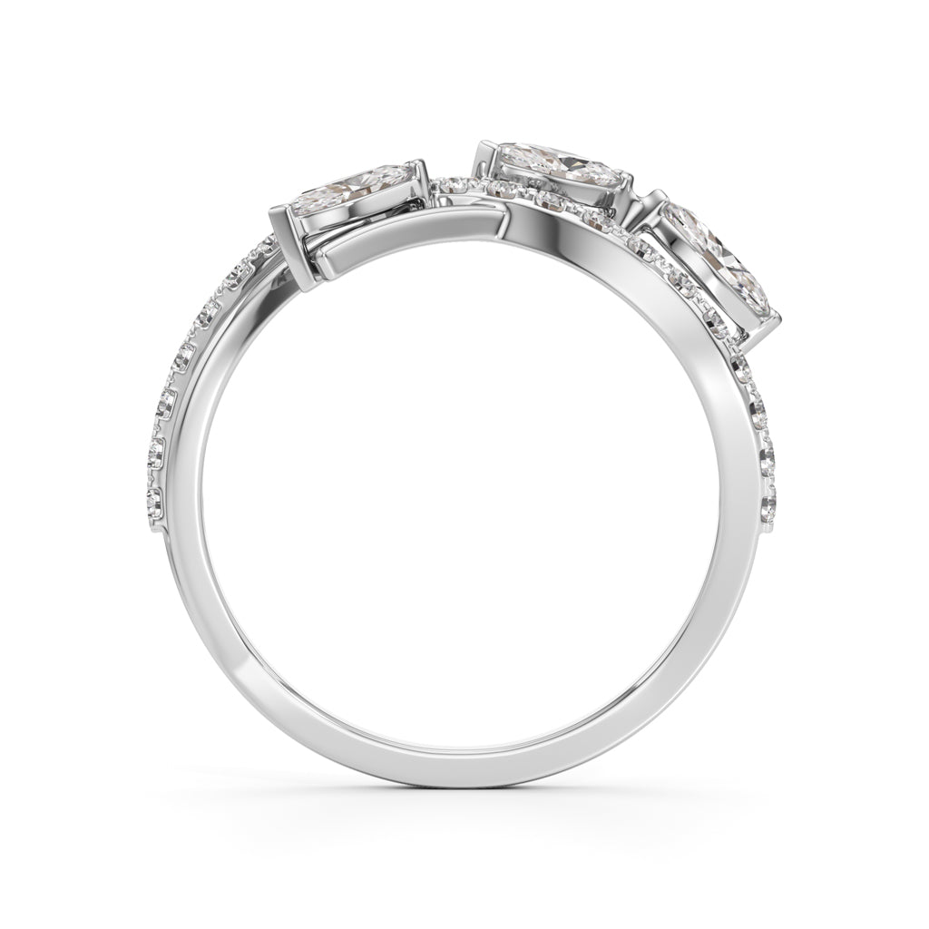Celestia Marquise Cluster Diamond Ring