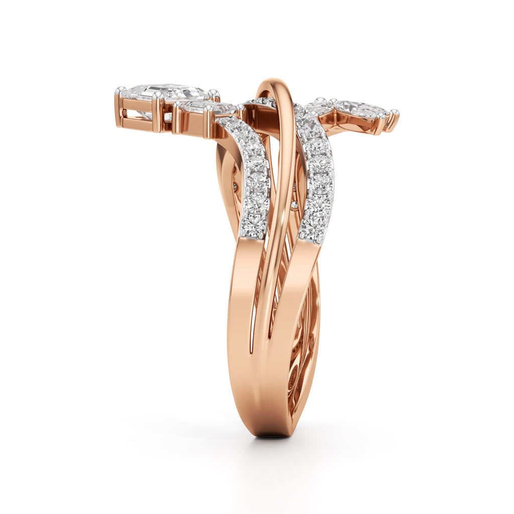 Celestia Luxe Twin-Baguette Diamond Ring