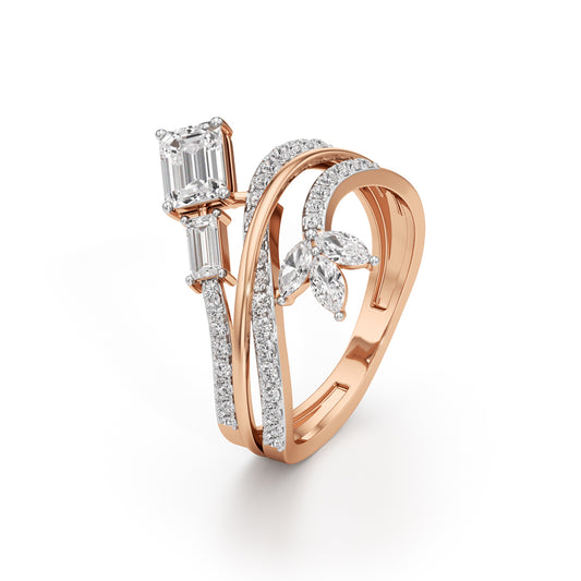Celestia Luxe TwinBaguette Diamond Ring