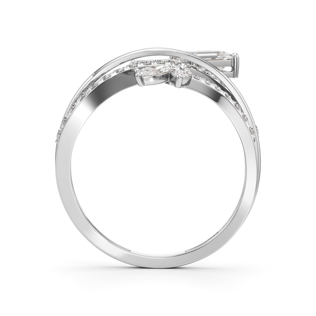 Celestia Luxe Twin-Baguette Diamond Ring