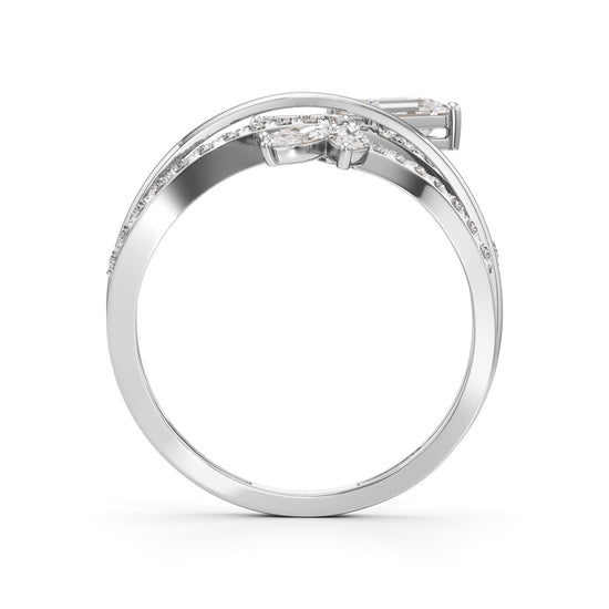 Celestia Luxe Twin-Baguette Diamond Ring
