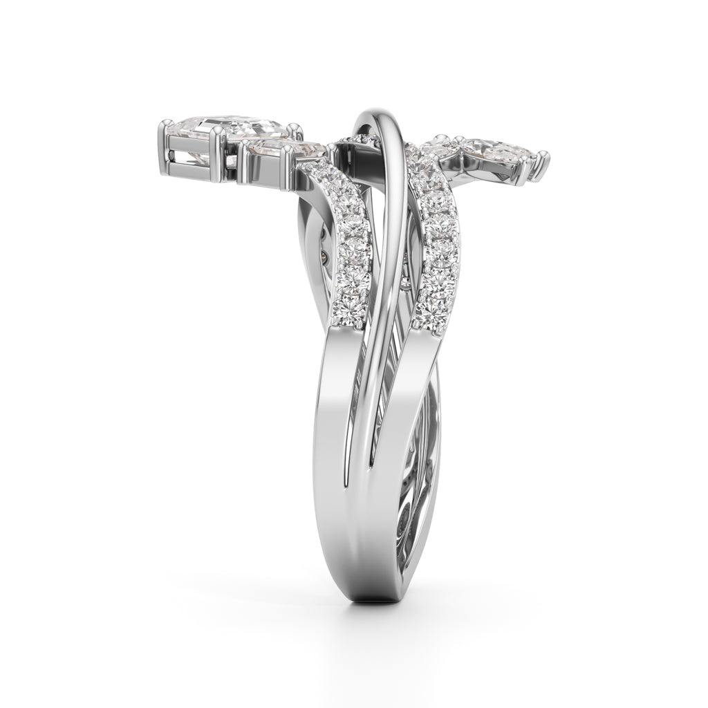 Celestia Luxe Twin-Baguette Diamond Ring