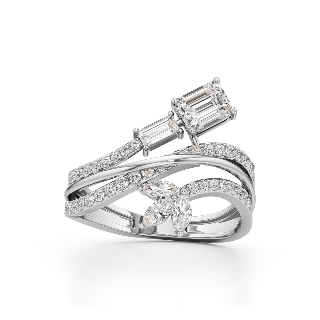 Celestia Luxe TwinBaguette Diamond Ring