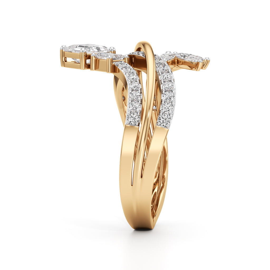 Celestia Luxe Twin-Baguette Diamond Ring