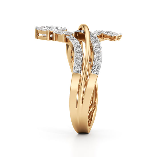 Celestia Luxe Twin-Baguette Diamond Ring