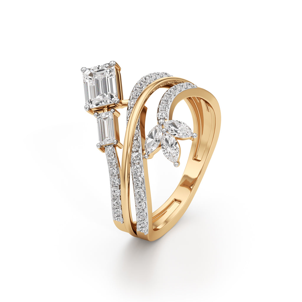 Celestia Luxe TwinBaguette Diamond Ring