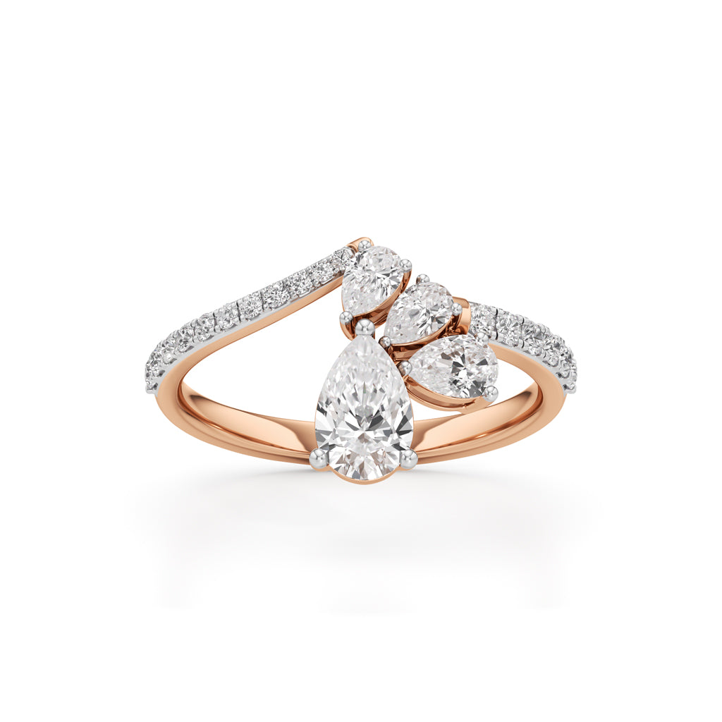 Celestia Pear Cluster Diamond Ring