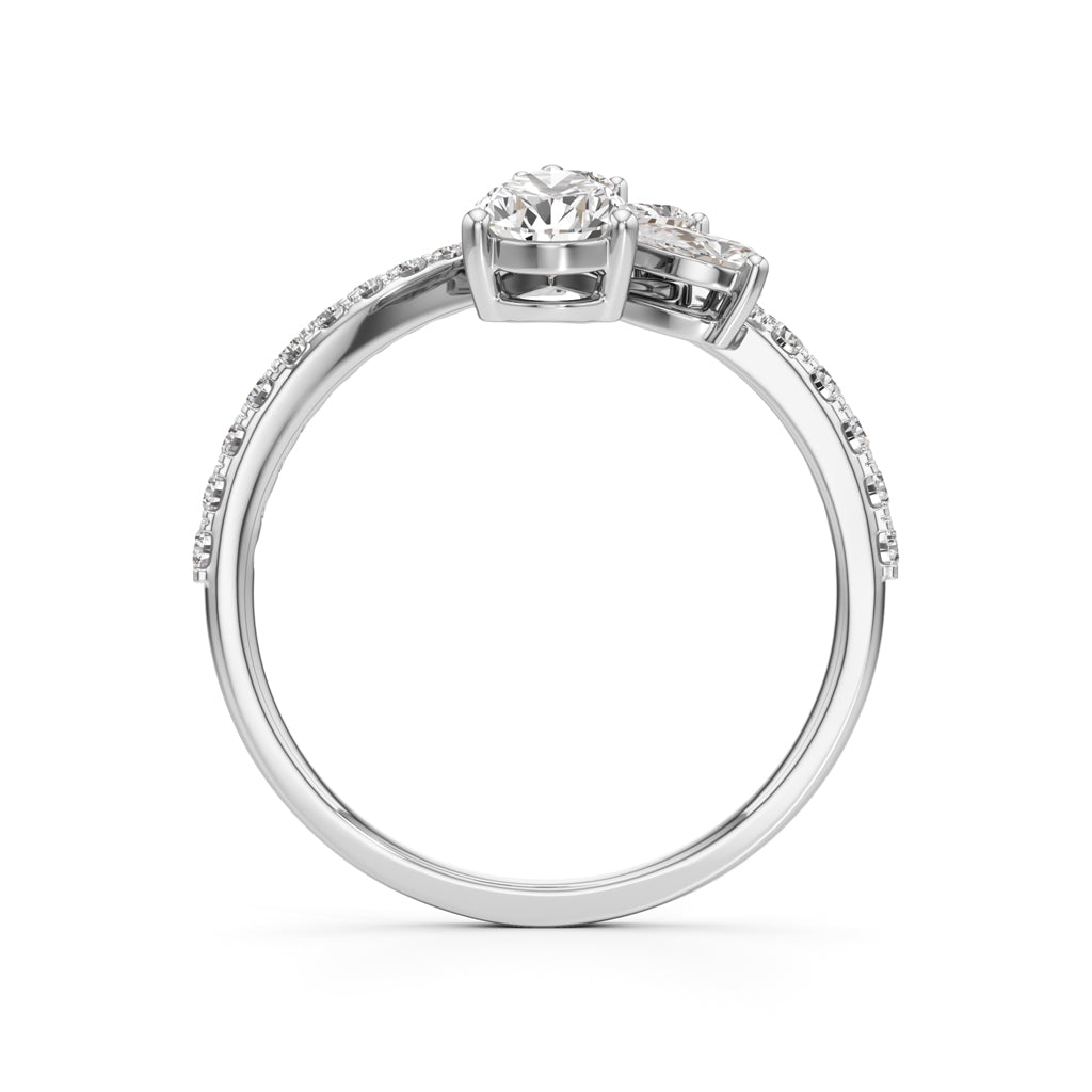Celestia Pear Cluster Diamond Ring