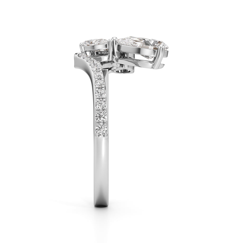 Celestia Pear Cluster Diamond Ring