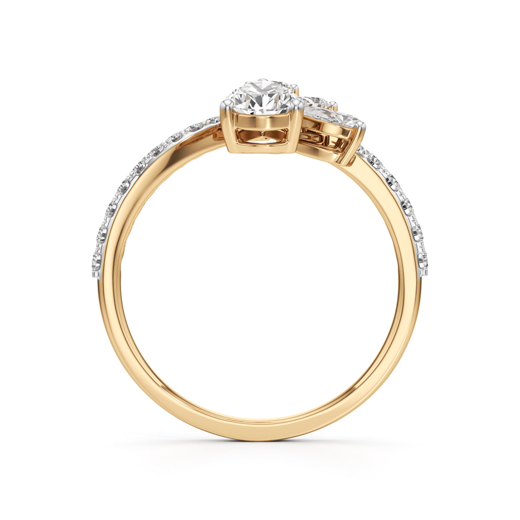 Celestia Pear Cluster Diamond Ring