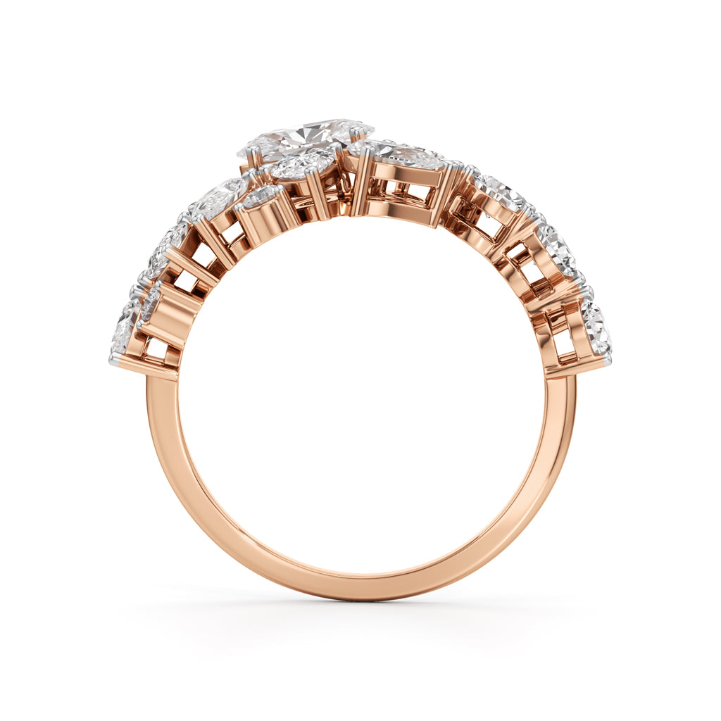 Celestia Cluster-Set Diamond Ring