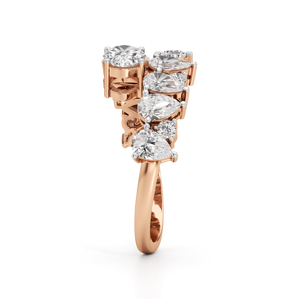 Celestia Cluster-Set Diamond Ring