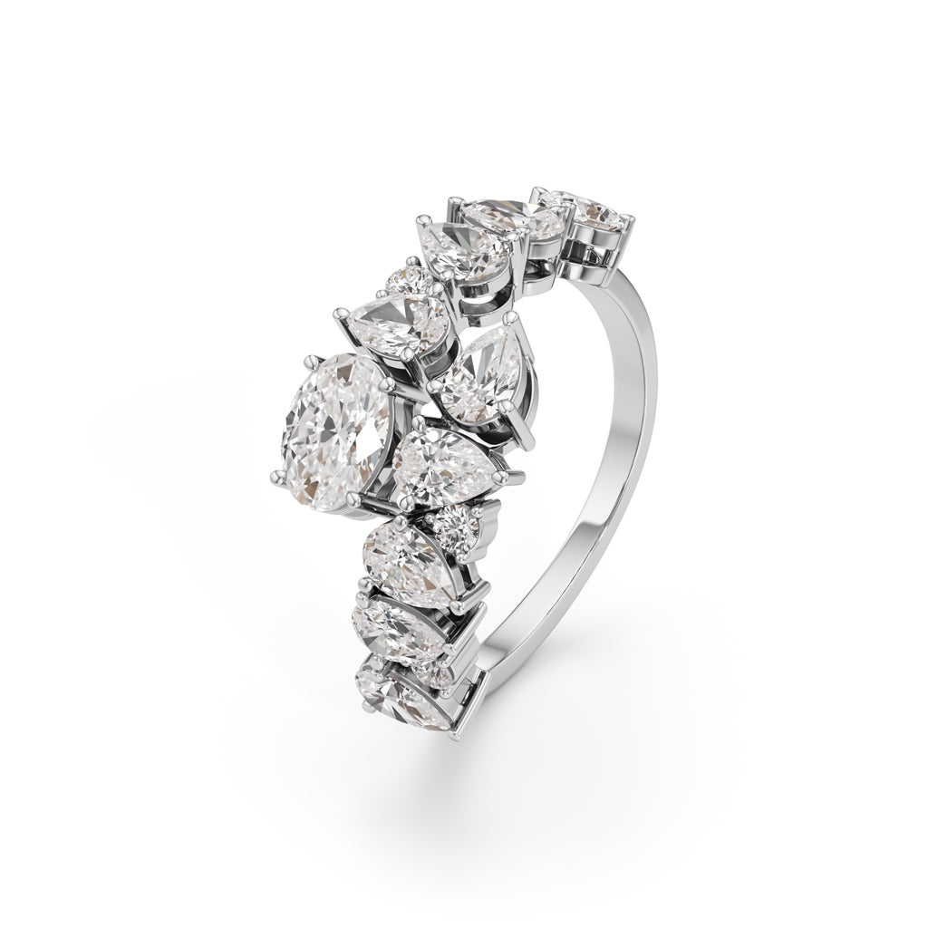 Celestia Cluster-Set Diamond Ring