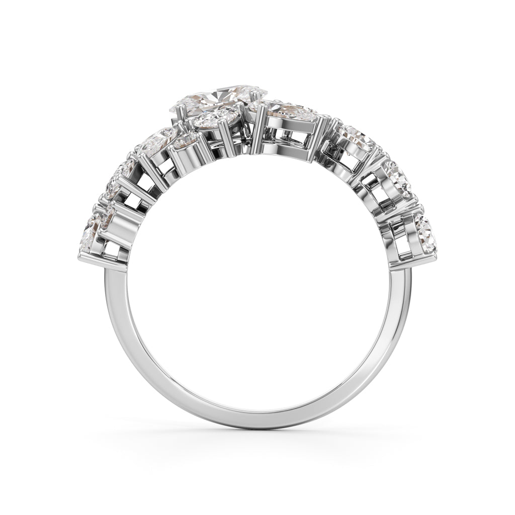 Celestia Cluster-Set Diamond Ring
