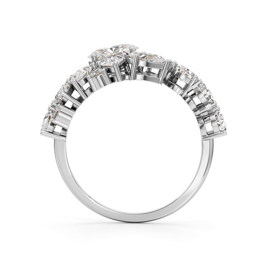 Celestia Cluster-Set Diamond Ring