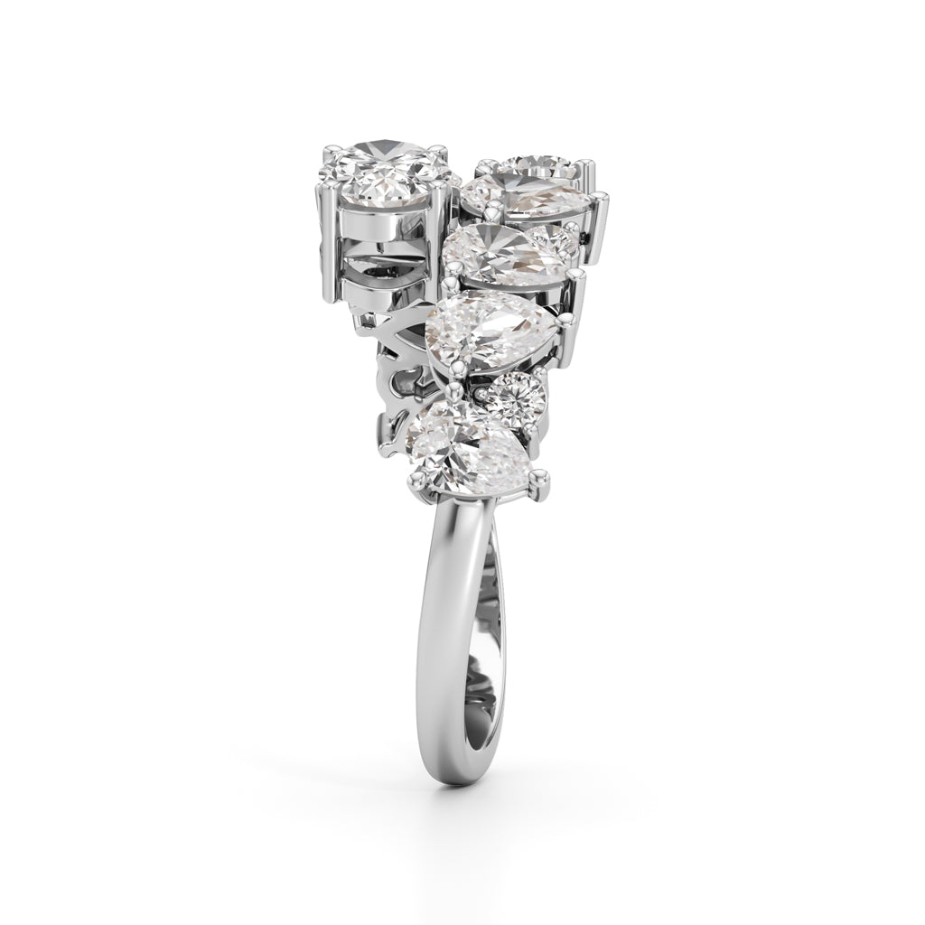 Celestia Cluster-Set Diamond Ring