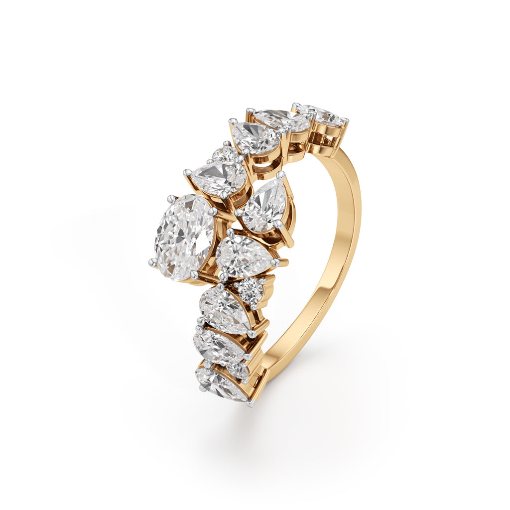 Celestia Cluster-Set Diamond Ring