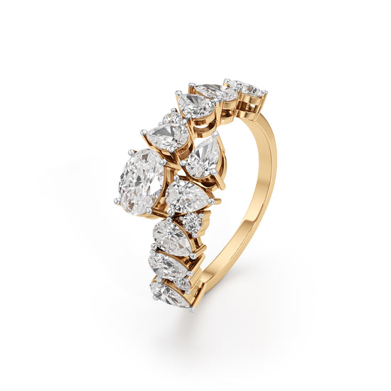 Celestia Cluster-Set Diamond Ring