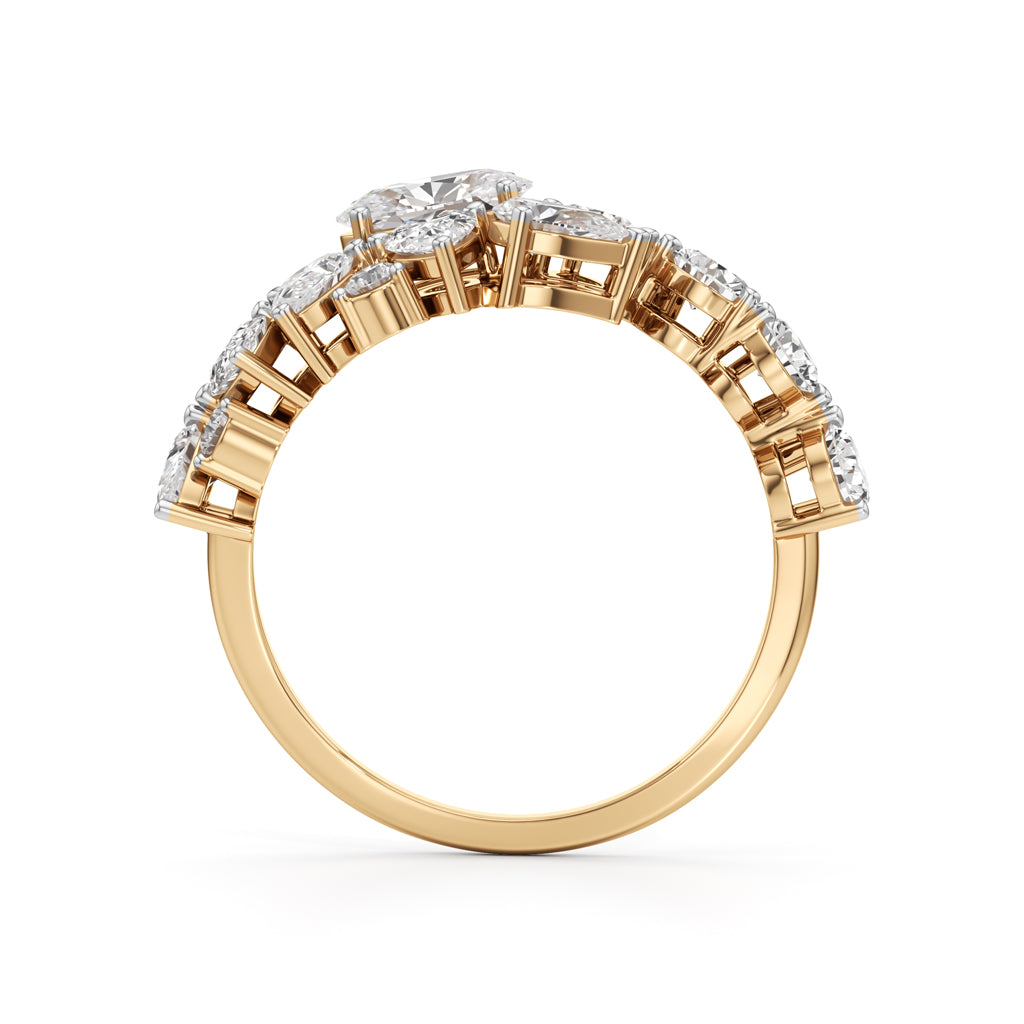 Celestia Cluster-Set Diamond Ring