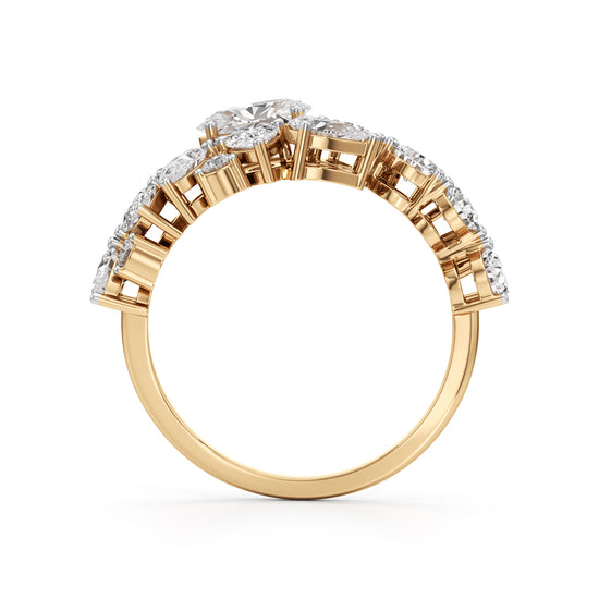 Celestia Cluster-Set Diamond Ring