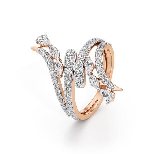 Aurora Vine MultiBand Ring