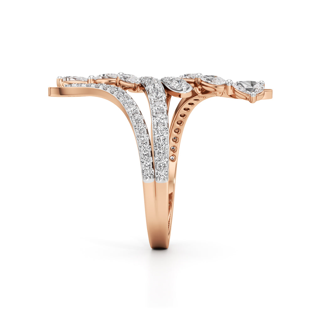 Aurora Vine MultiBand Ring