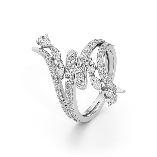 Aurora Vine MultiBand Ring
