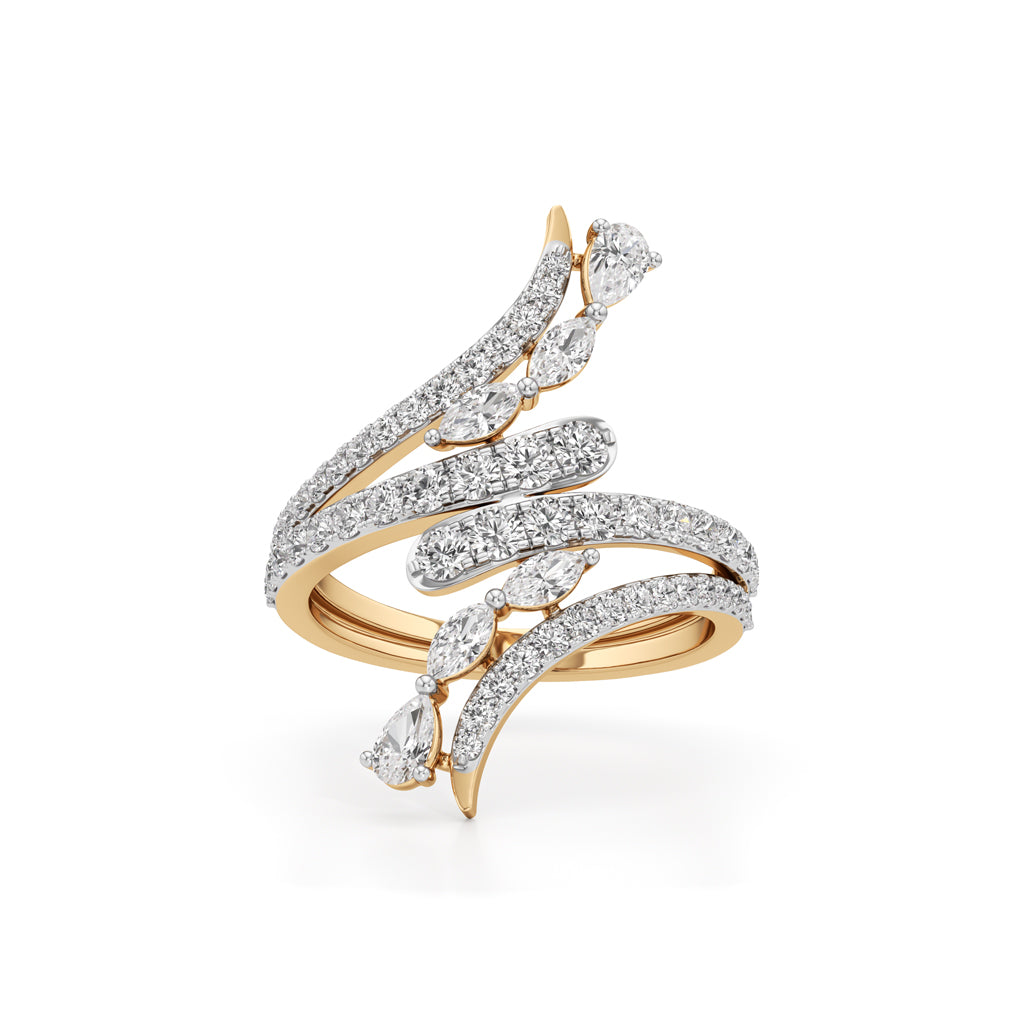 Aurora Vine MultiBand Ring